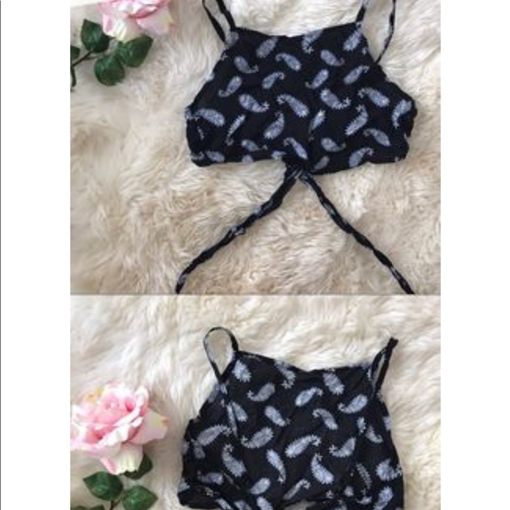 Brandy Melville tie up crop top